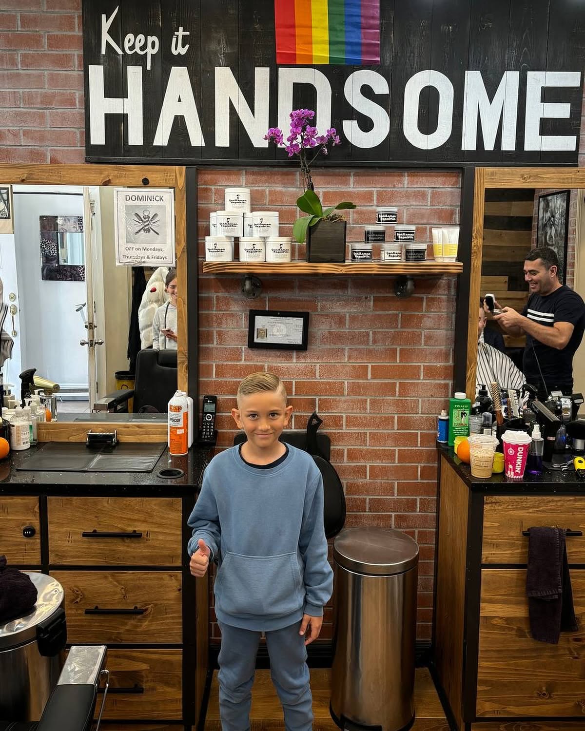 Inside Village Cuts barbershop, Greenwich Village