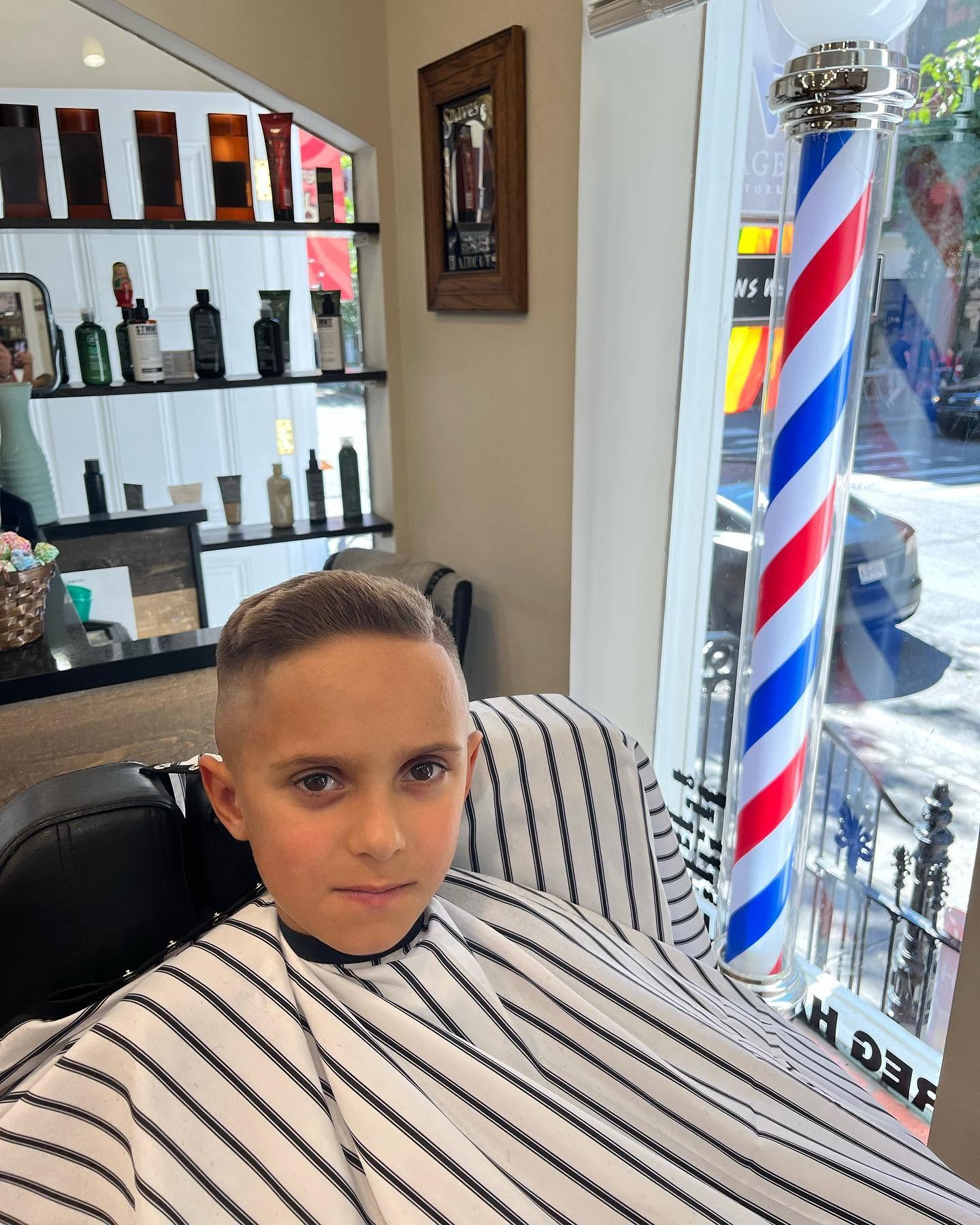 Inside Village Cuts barbershop, Greenwich Village