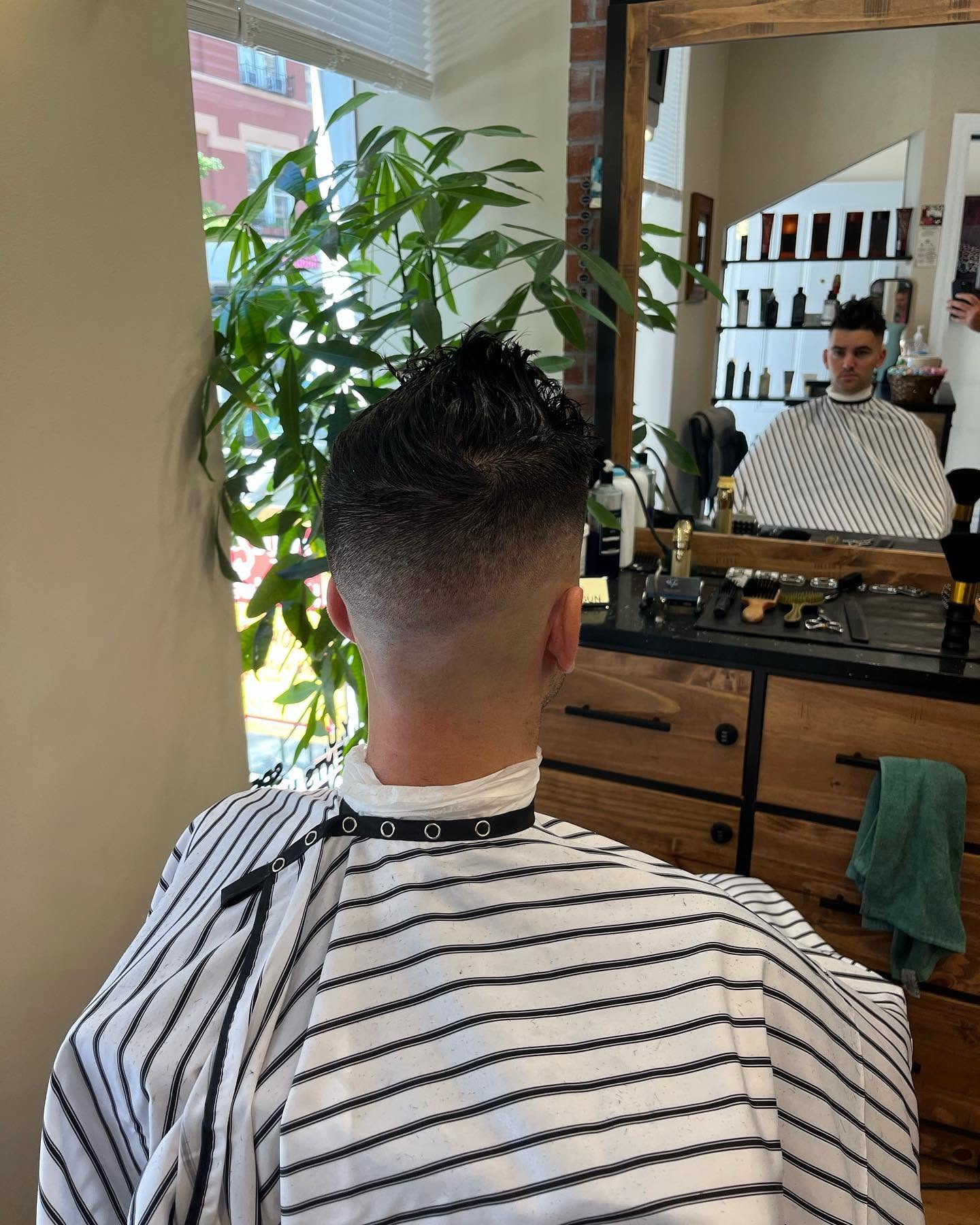 Inside Village Cuts barbershop, Greenwich Village