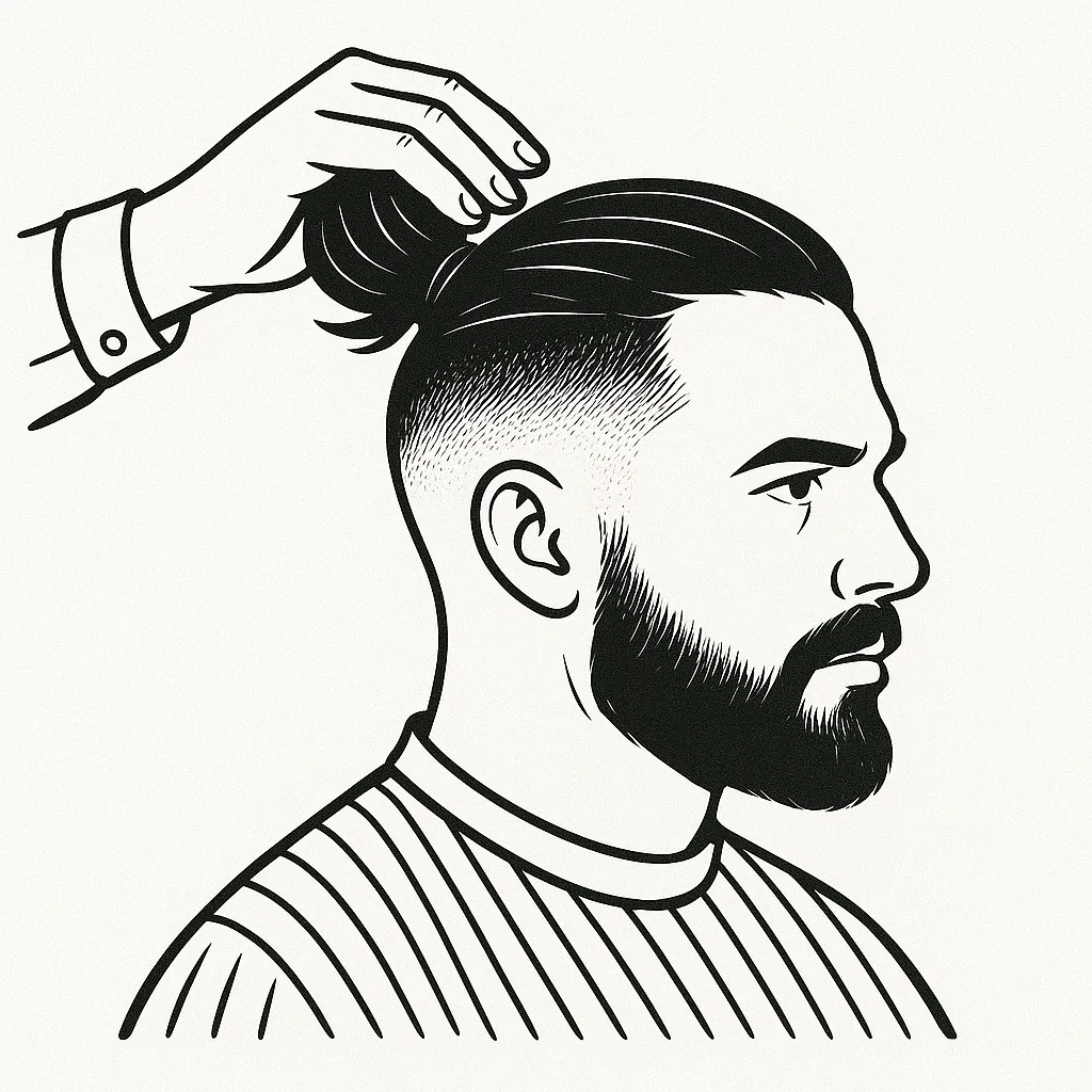 Top Knot / Man Bun haircut · West Village
