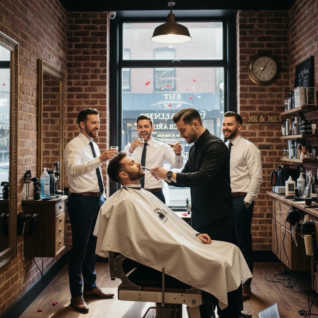Wedding Haircut NYC & Groom Shave Package | West Village Wedding Barbershop