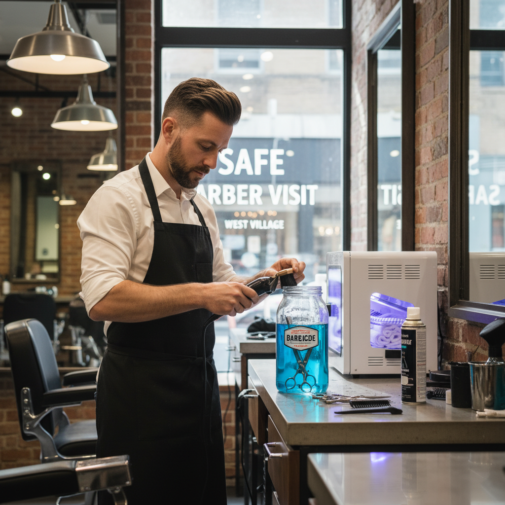 Barber Tool Sterilization & Clean Barbershop NYC | Safe West Village Visit